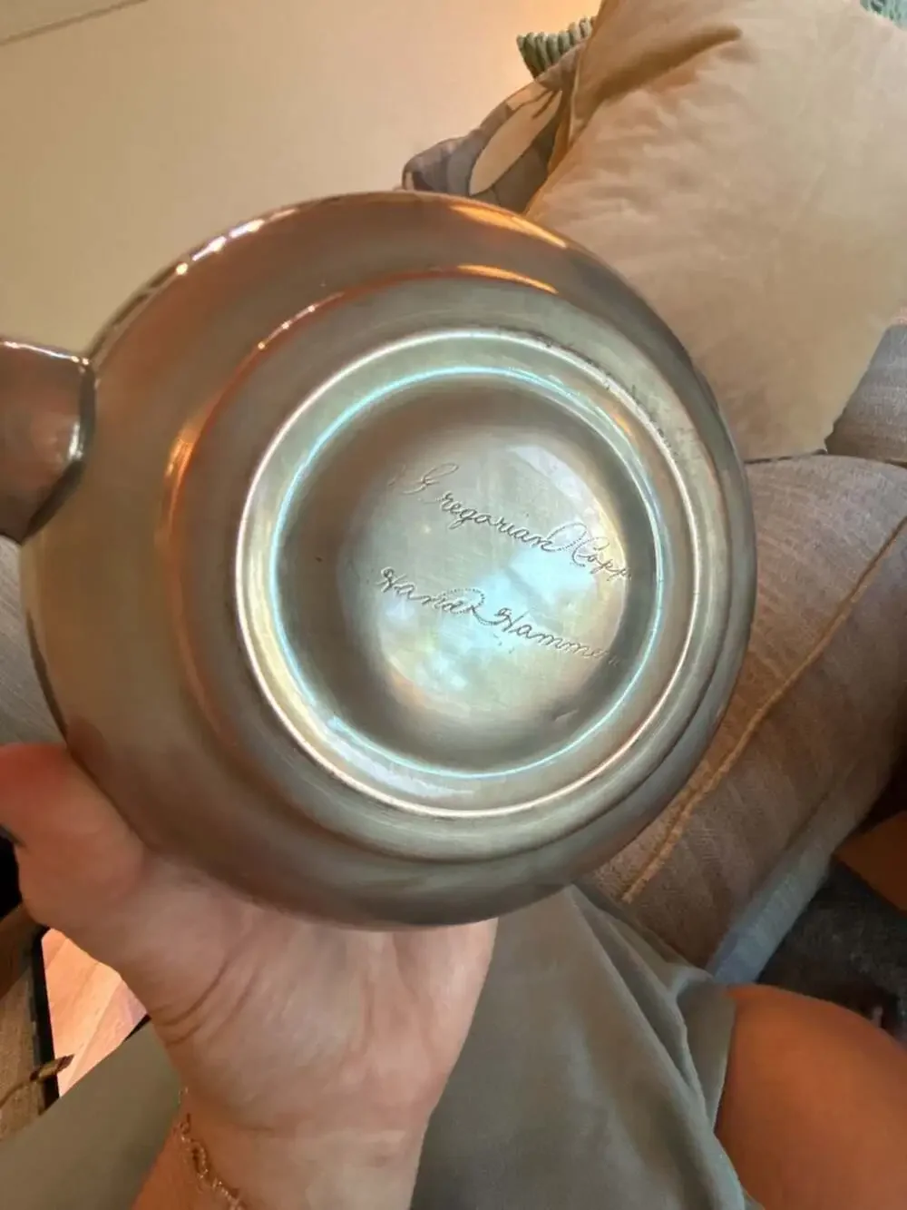 Gregorian Copper hand hammered